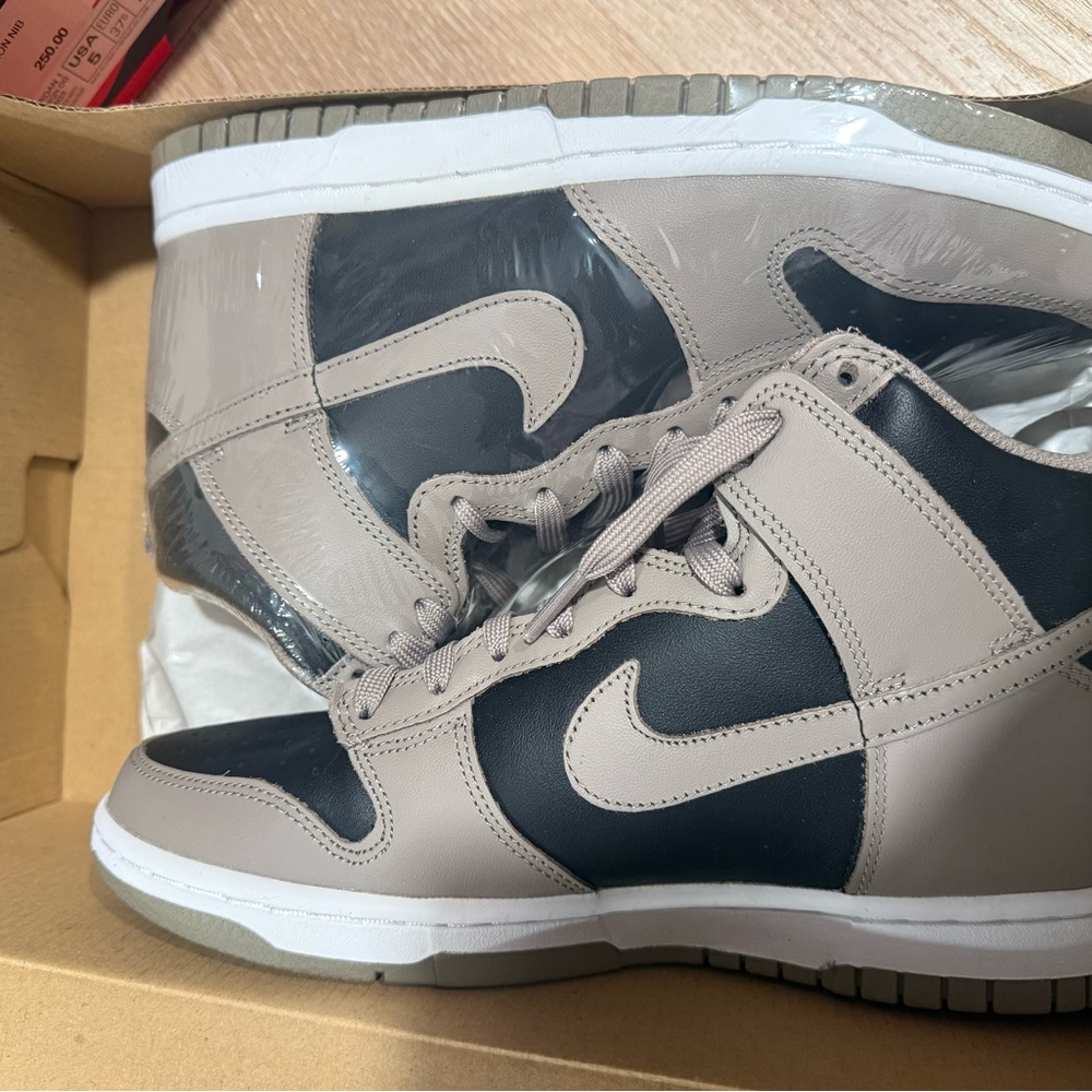 Jordan Gray and Black High-Top Sneakers